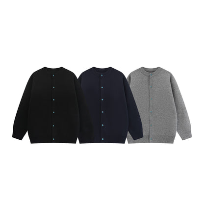 Colorful Button Minimalist Cardigan Sweater Casual Knitwear Outerwear