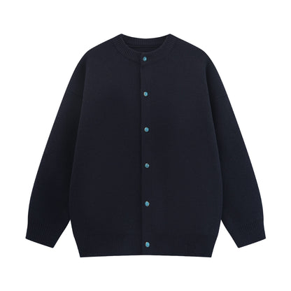 Colorful Button Minimalist Cardigan Sweater Casual Knitwear Outerwear